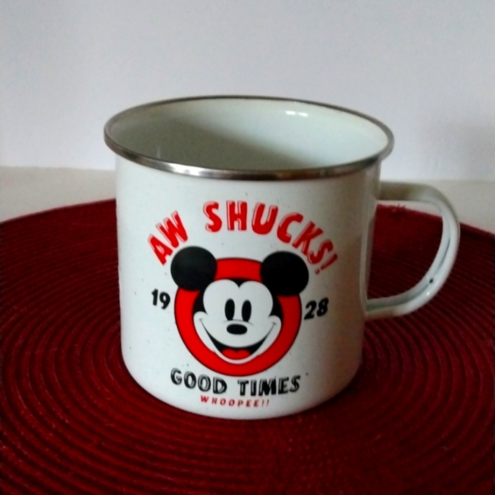 Disney 21 oz enamel Mickey Mouse mug